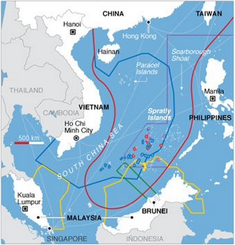 map south china sea china territorial dispute